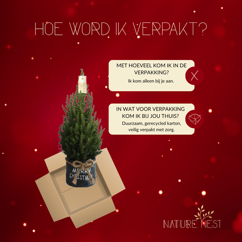 Kerstboom in Xmas Bag blauw | 19 cm Ø | 60 cm ↕