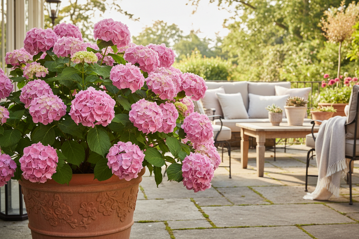 Hortensie 'Pink Annabelle' (Hortensie) Rosa Kugelblumen für Beete und Gärten