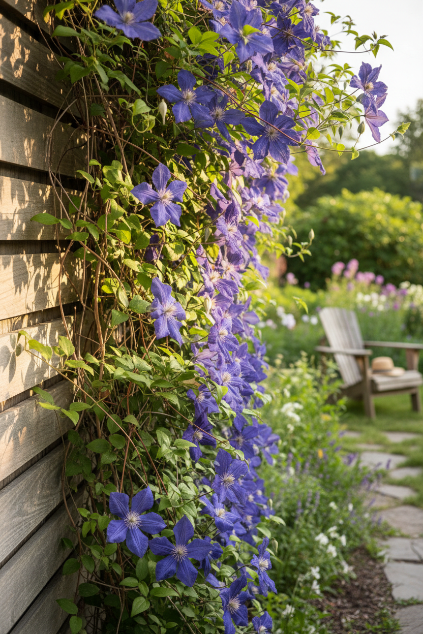 1 Clematis blauw ‘Clematis’ Ø23 cm ↕80 cm