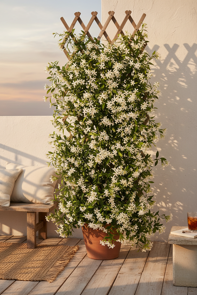 1 Toscaanse jasmijn ‘Trachelospermum jasminoides’ Ø23 cm ↕80 cm