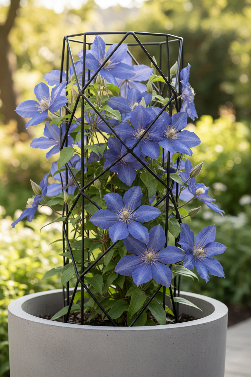 1 Clematis blauw ‘Clematis’ Ø23 cm ↕80 cm