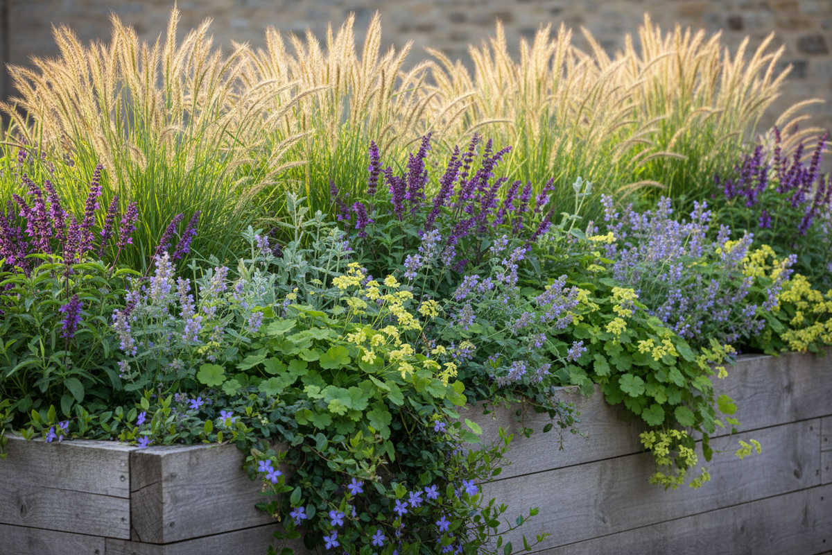 Onkruidremmende Bloemborder