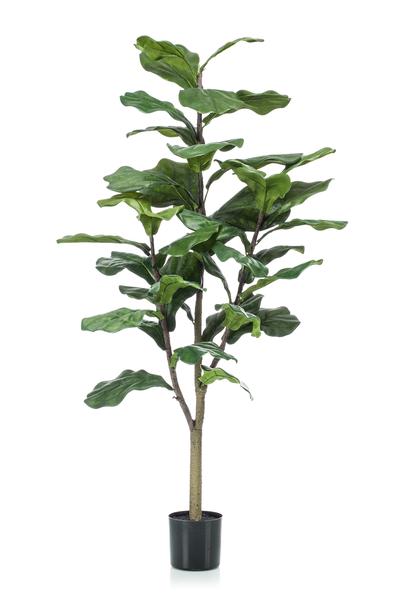 Kunstplant - Ficus Lyrata - Tabaksplant - 125 cm