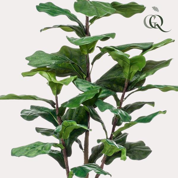 Kunstplant - Ficus Lyrata - Tabaksplant - 125 cm